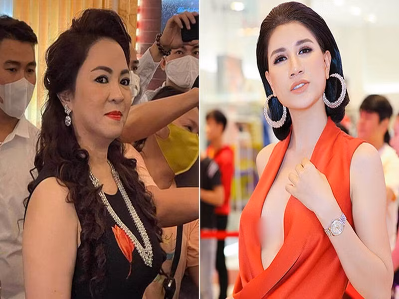 Trang Trần không chịu lép vế, đáp trả bà Phương Hằng: “Cháu nghèo cũng đâu xin tiền cô”. Sau đó, khi bà Phương Hằng tuyên bố cấm nghệ sĩ đến khu du lịch, Trang Trần lên tiếng: “Làm gì mà phải cấm cửa, có mời người ta cũng chưa đến đâu". Tuy nhiên, cuối cùng Trang Trần tự chấm dứt ồn ào với bà Hằng. Ảnh: Saostar