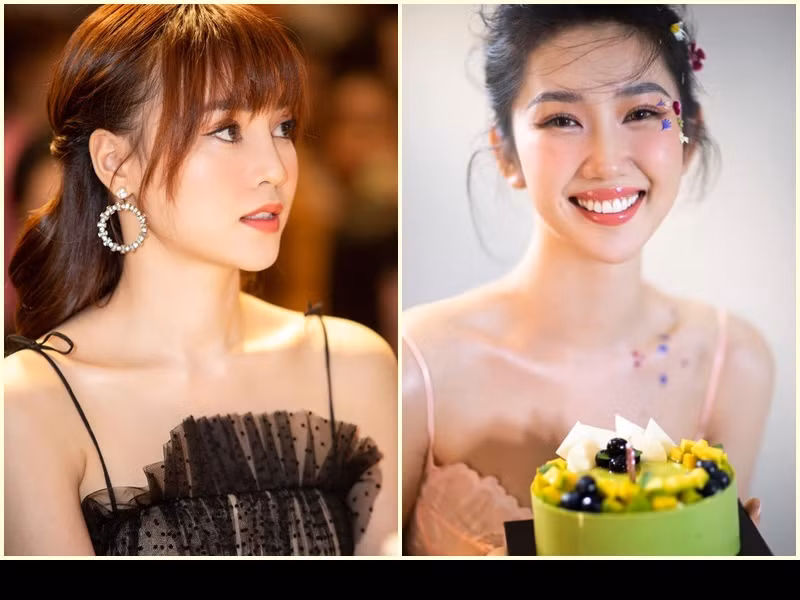 Dàn sao Running Man Vietnam chỉ có hai thành viên nữ. Đó là Ninh Dương Lan Ngọc - Thúy Ngân (phải). Mới đây, 2 mỹ nhân cùng các thành viên khác sang Hàn Quốc ghi hình cho chương trình.