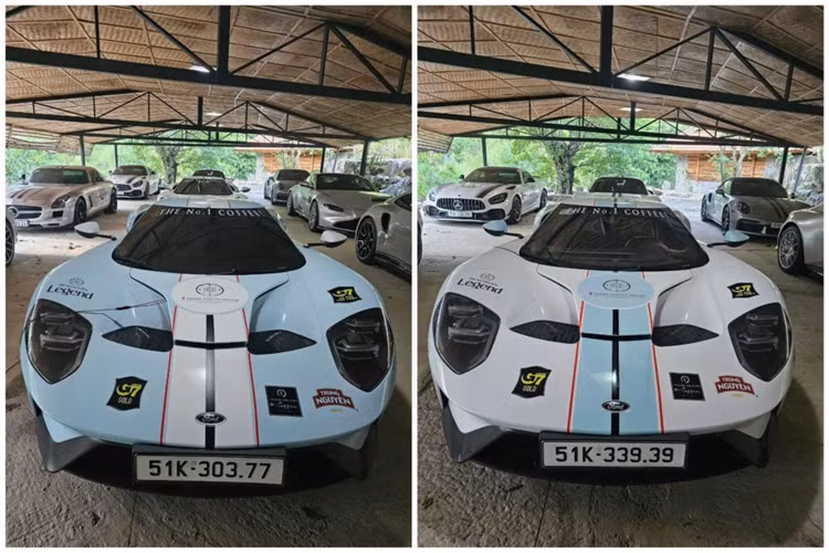 Bộ đôi Ford GT của vua cà phê Việt đầu tiên phải kể đến chiếc '67 Heritage Edition “độc nhất” dải đất hình chữ S được đưa về nước vào khoảng giữa tháng 5/2021. Được biết, trước đó hàng độc này từng thuộc thuộc sở hữu của nhà Novaland. Xe đeo biển số 51K - 339.39.