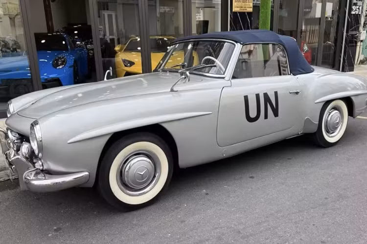 Đáng chú ý là nhìn vào phần mui xe, cũng như nội thất có thể thấy rằng, chiếc xe Mercedes-Benz 190 SL của Đặng Lê Nguyên Vũ có nội thất và mui đồng màu xanh, chưa từng nhìn thấy xuất hiện ở Việt Nam, trước đó, ông Vũ cũng đã sở hữu 1 chiếc xe Mercedes-Benz 190 SL khác, nhưng có phần mui và nội thất màu đỏ.