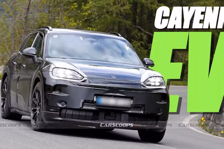 Porsche Cayenne EV 2026 chay thu lo dien hoan toan, cho ra mat