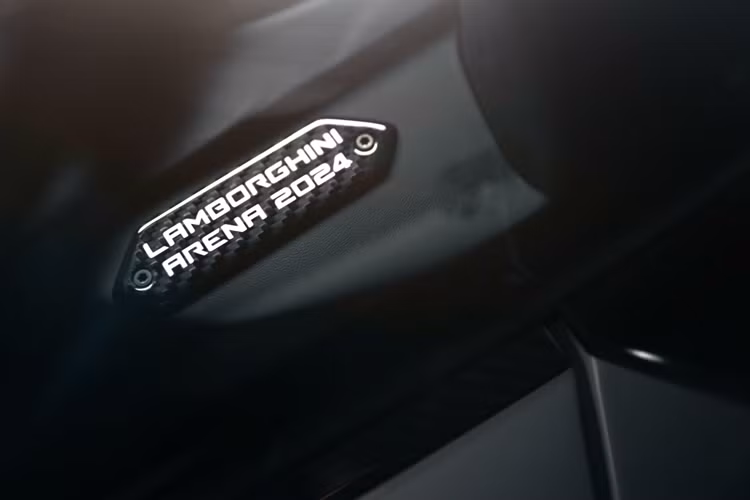 Màu sắc xanh Verde Scandal cũng được sử dụng để thêu logo Lamborghini trên tựa đầu. Ngoài ra xe còn được thêu sơ đồ mô phỏng trường đua Imola Circuit trên vách ngăn cùng với logo Ad Personam trên các tấm carbon trên bảng điều khiển.