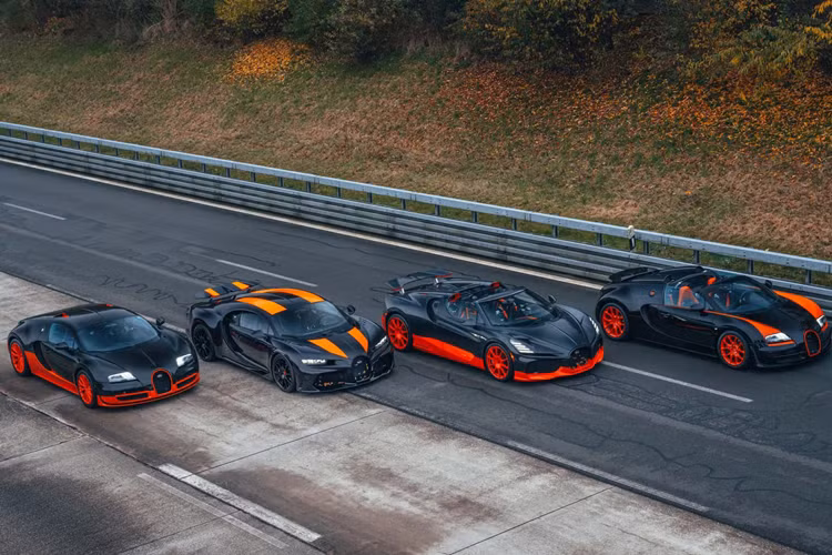 Mới đây, thương hiệu Bugatti Mistral đặc biệt chinh phục kỷ lục về tốc độ đã xuất hiện. Đây chính là chiếc xe thương mại mui trần nhanh nhất từ trước đến nay. Trong dịp này, chiếc xe Mistral đã được “tụ họp” cùng 3 tượng đại về tốc độ khác của thương hiệu này.