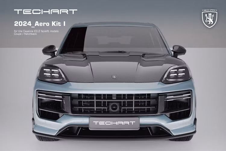 Ngoài ra, phiên bản cao cấp nhất hiện tại mà hãng cung cấp sẽ là Turbo E-Hybrid với mức công suất 729 mã lực. Techart sẽ công bố giá gói độ Porsche Cayenne 2024 và tình trạng, thời gian đặt hàng của bộ Bodykit trong thời gian tới.