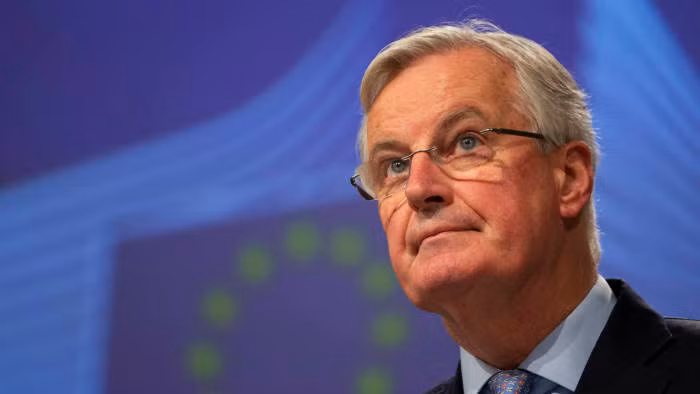 Trên trang cá nhân Twitter ngày 19/3, Trưởng đoàn đàm phán của EU về Brexit Michel Barnier cho biết ông bị nhiễm virus SARS-CoV-2. Ảnh: AP. 
