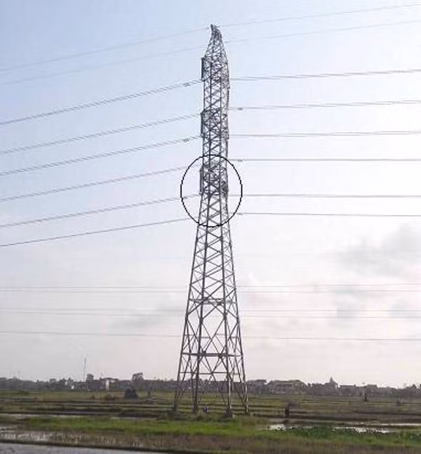 Dang giai cuu ke “ngao da” ngoi ca ngay tren cot dien cao the