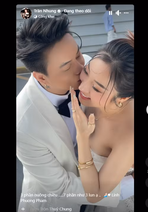 Vợ chồng TiTi tình tứ hết mức khi chụp ảnh cưới.