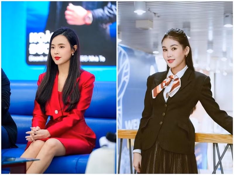  Diễn viên Midu và Hoa hậu Ngân Anh (phải) đều là thạc sĩ. Trong khi Ngân Anh tốt nghiệp thạc sĩ tại Anh, Midu lấy bằng thạc sĩ tại một trường đại học tại TP HCM.