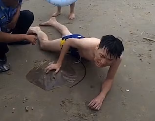 Thu gian duoi nuoc, nguoi dan ong bi loai vat 