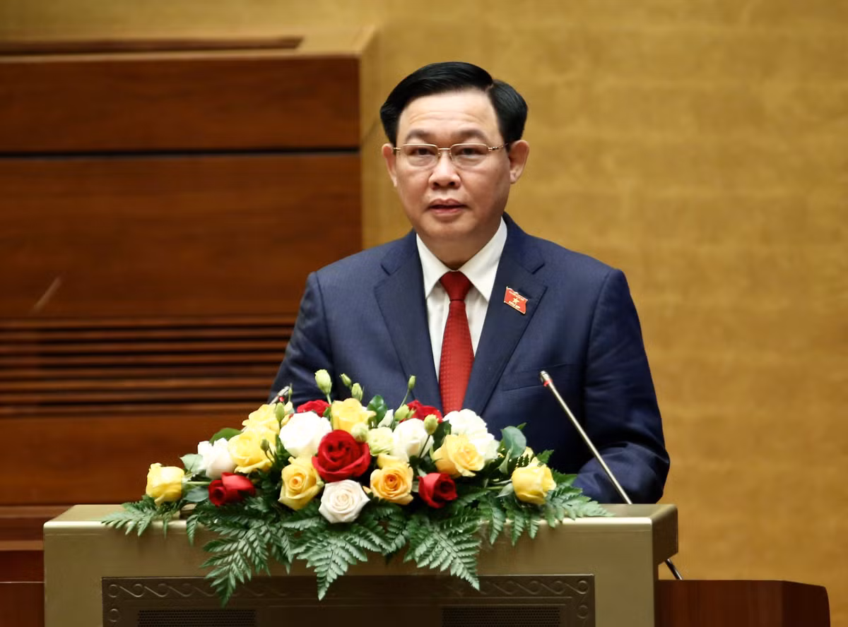 Phát biểu sau Lễ tuyên thệ, Chủ tịch Quốc hội Vương Đình Huệ trân trọng cảm ơn Quốc hội đã tín nhiệm bầu giữ chức Chủ tịch Quốc hội nước Cộng hòa xã hội chủ nghĩa Việt Nam. 