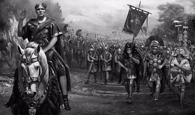 Một trong những chiến thắng hiển hách nhất của quân đội La Mã do Julius Caesar tạo ra. Ông là thủ lĩnh kiệt xuất của quân đội La Mã.