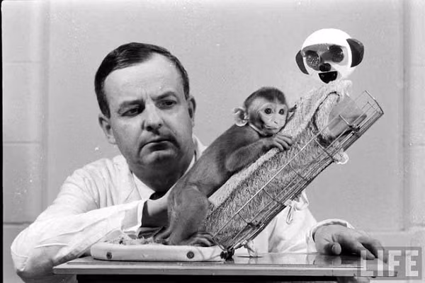 Nhà tâm lý học người Mỹ, Harry Harlow từng sử dụng khỉ Rhesus để nghiên cứu tác động của sự cô lập và cô đơn. Ông bắt những con khỉ con, tách chúng ra khỏi mẹ và nhốt trong chiếc lồng được gọi là "chiếc hố của sự tuyệt vọng". Đó là một cái hố tối tăm mà khi bị thả xuống đó, những chú khỉ con không thể leo lên được. Sau 2 năm những con khỉ đều bị trầm cảm.