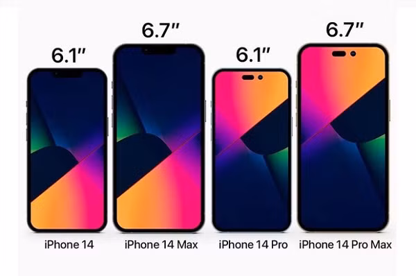 Dự kiến “Táo khuyết” sẽ ra mắt 4 mẫu iPhone mới vào tháng 9 năm nay như mọi năm. Có vẻ như Apple sẽ loại bỏ phiên bản iPhone mini với doanh số khiêm tốn và thay thế vào đó là chiếc iPhone 14 Max bên cạnh các phiên bản iPhone 14 tiêu chuẩn, bản Pro và Pro Max.