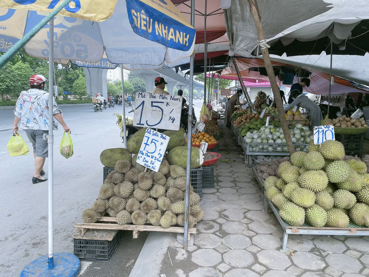 Người dân đi qua đều phải đi vòng xuống lòng đường, nguy cơ tiềm ẩn tai nạn giao thông rất cao. Không chỉ vậy, nhiều hộp bìa carton, giỏ nhựa, trái cây hư hỏng đều được tập kết ngay sau sạp bán, cộng thêm mùi nước sông, mùi rác khiến cho khu vực này trở nên mất vệ sinh, mất mỹ quan đô thị.