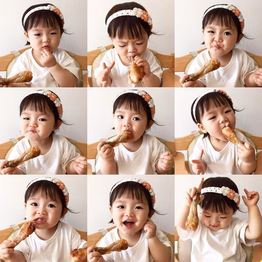 Biểu cảm hài hước khi ăn của Eun Ho.