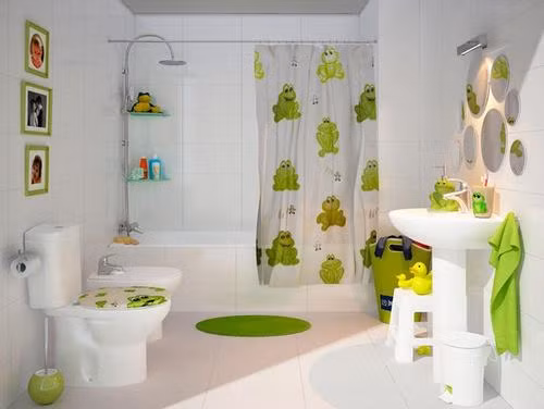 Một màu xanh hết sức thú vị, tươi mát trong căn phòng.