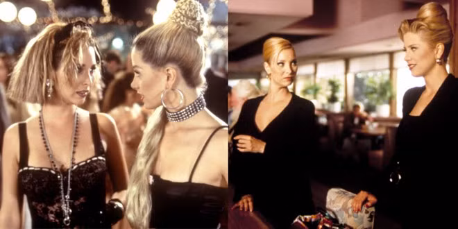 Romy và Michele (Mira Sorvino &amp; Lisa Kudrow) trong bộ phim High School Reunion là bộ đôi thay đổi diện mạo nhiều nhất. Mười năm sau, từ những cô gái quê mùa xấu xí, họ xuất hiện tại lễ tựu trường trong những trang phục hàng hiệu cao cấp và phong cách gợi cảm, quyến rũ.
