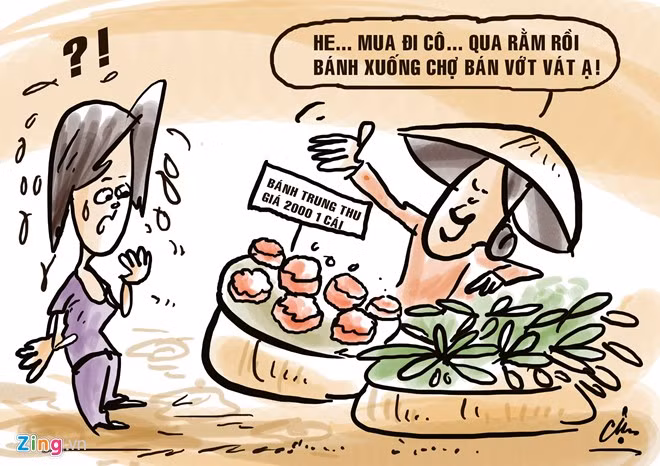 Với sức mua như hiện nay, viễn cảnh bánh trung thu cuối vụ phải bán đổ đống vỉa hè, bán cùng hàng rau tại chợ như năm ngoái có thể tái diễn.