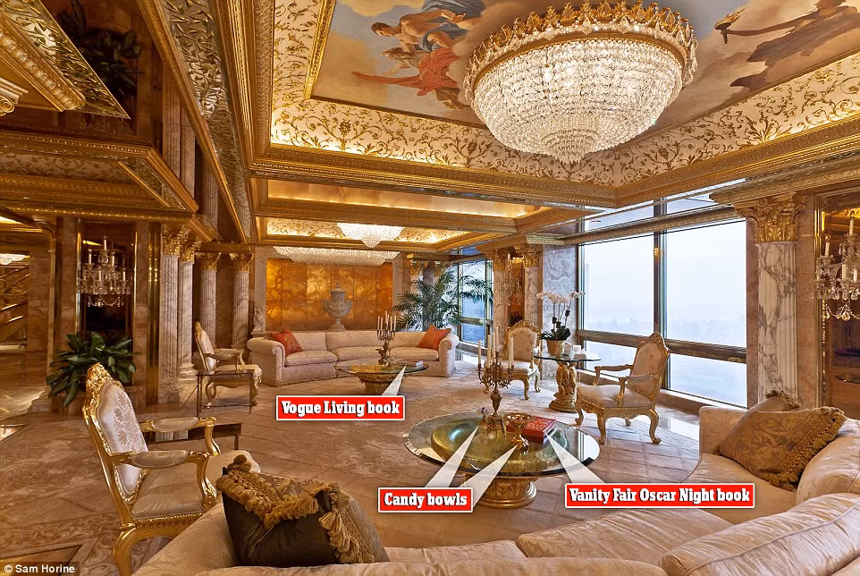 Màu vàng chanh sáng sủa hợp với mệnh Thổ của ông Trump, vừa góp phần tăng vượng khí cho ngôi nhà. Ảnh: Dailymail.