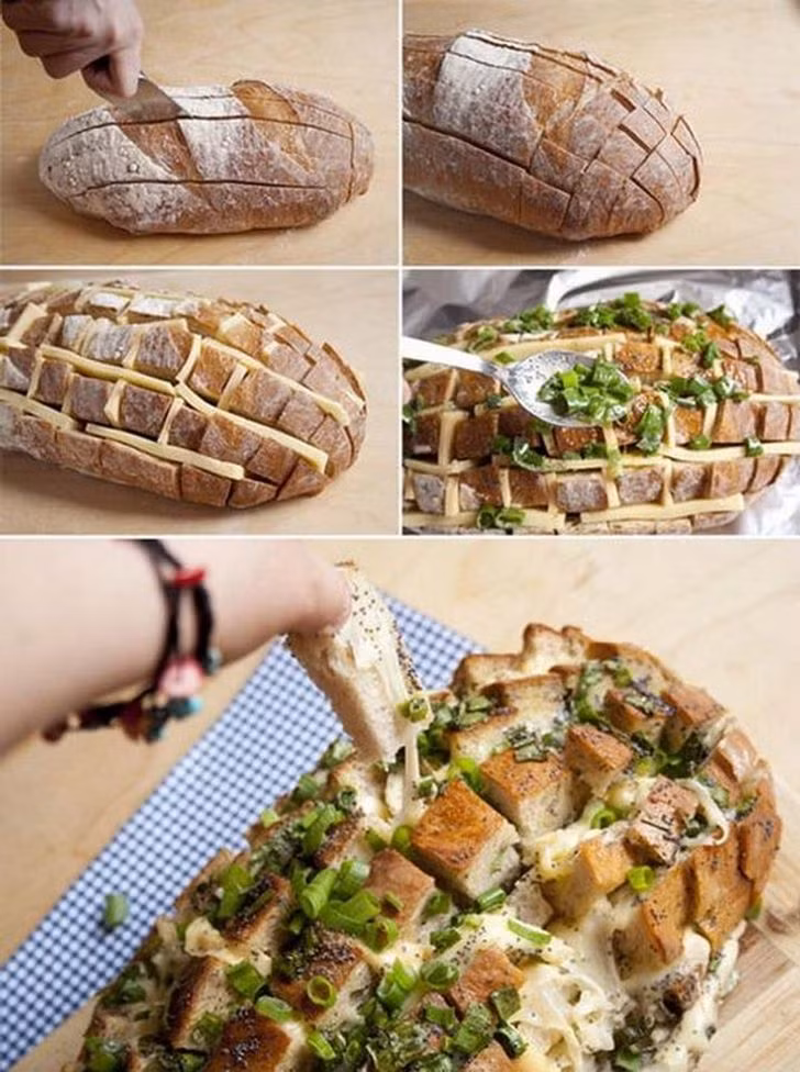 Mẹo đơn giản để có món bánh mỳ phết bơ hoặc phô mai đều trên khắp bề mặt bánh và ngon ngậy.