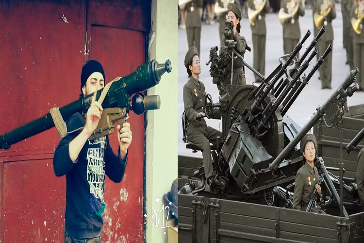 Có một điều khá thú vị là trên chiến trường Syria không hiếm để bắt gặp các loại vũ khí hạng nhẹ do Triều Tiên chế tạo từ súng lục cho đến cả tên lửa phòng không như HT-16PGJ. Tất cả chúng trước đây đều nằm trong các kho vũ khí khủng lồ của Quân đội Syria trước khi bị quân nổi dậy “cướp bóc”. Nguồn ảnh: Oryx.