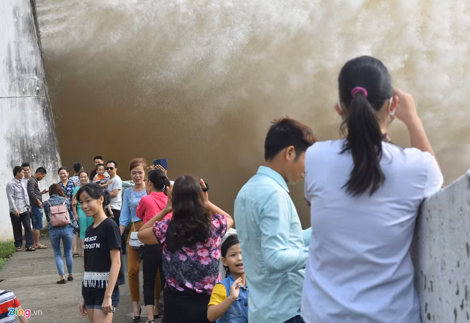 Điều này thu hút hàng nghìn du khách đến tham quan, chụp ảnh mỗi ngày, đặc biệt là dịp cuối tuần như sáng 22/7.