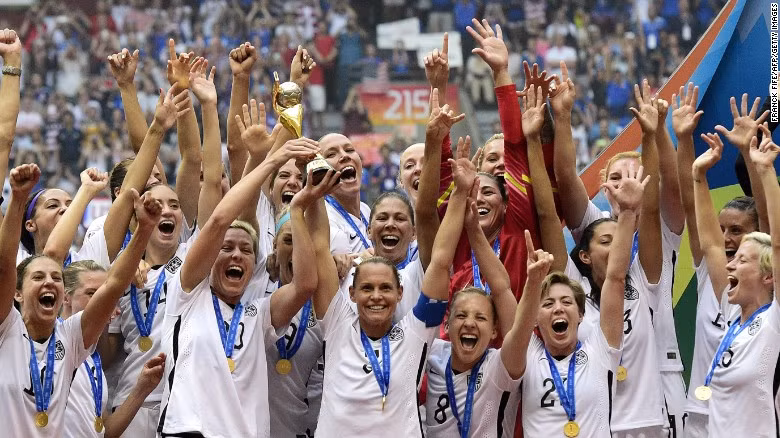 Đội bóng đá nữ của Mỹ đã giành chức vô địch lần thứ ba World Cup, thu hút hơn 25 triệu người xem truyền hình.