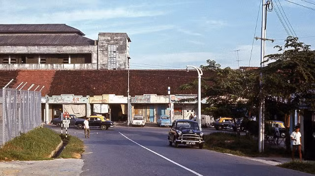 Những chiếc ô tô chạy bon bon trên con đường rộng đẹp ở Singapore.