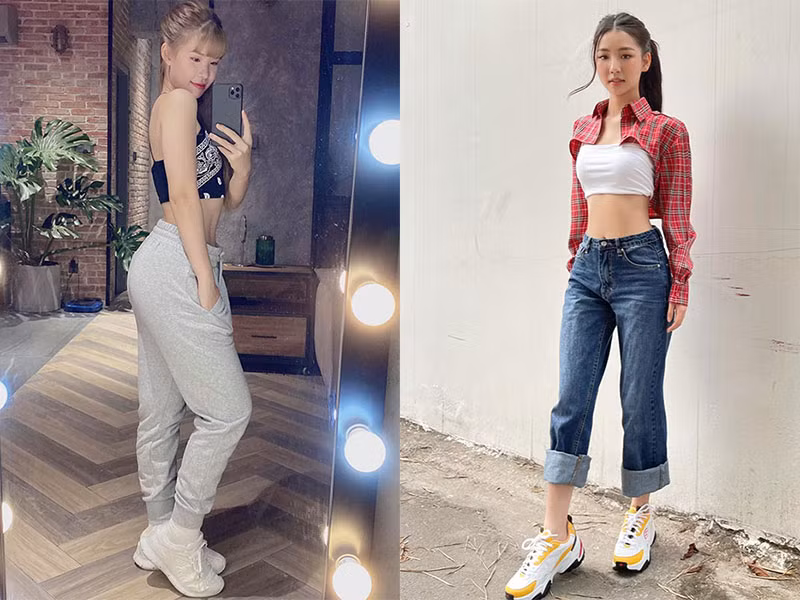 Khởi My và AMEE đều sở hữu nhan sắc xinh đẹp với body chuẩn, đặc biệt là vòng eo không chút mỡ thừa.