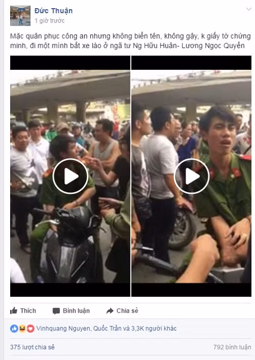 Xac minh nguoi mac quan ao cong an bi dan tat giua duong HN