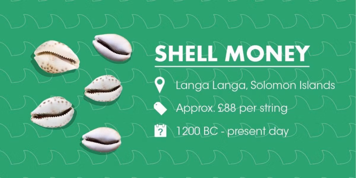 Tiền vỏ sò được sử dụng ở Langa Langa Lagoon, Quần đảo Solomon. Các nhà khảo cổ tin rằng tiền vỏ sò có thể đã được sử dụng vào đầu năm 1200 trước công nguyên và vẫn còn sử dụng ngày nay. Tại Langa Langa Lagoon, nằm trong quần đảo Solomon, vỏ sò thường được sử dụng để tạo ra miếng đồ trang sức dùng trao đổi.
