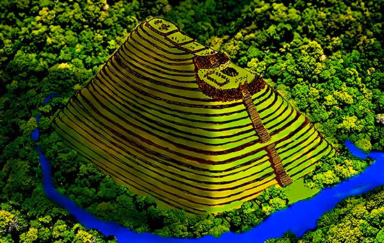Một đồ hoạ khác về Gunung Padang. Nếu hình dạng của nó đúng như thế này thì những Kim tự tháp Ai Cập dường như còn nhỏ bé và dễ xây dựng hơn nhiều. Khu di tích này thuộc về nền văn minh nào? Người ta xây dựng nó với mục đích gì? Tại sao niên đại của nó lại có thể lên tới 23.000 năm? Đó chính là những câu hỏi lớn chưa tìm được lời giải đáp, thách thức cả nhân loại.