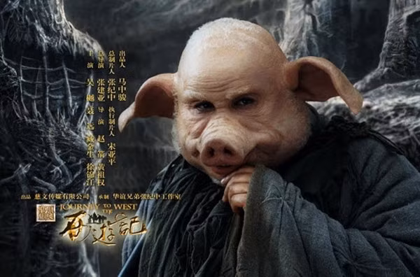 Trư Bát Giới trong phim thì giống... lợn y hệt.