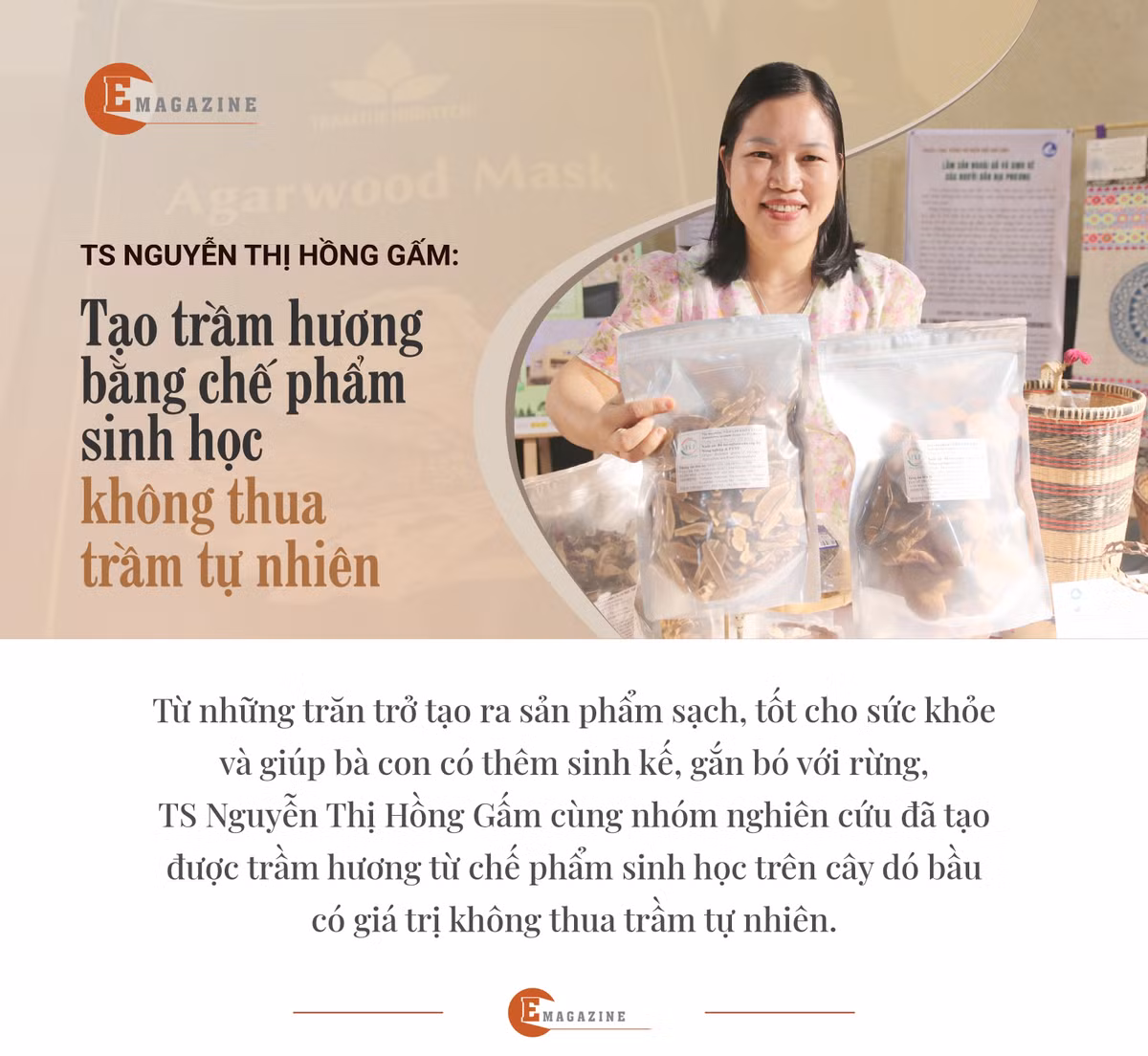 [e-Magazine] TS Nguyen Thi Hong Gam: Me tao tram huong tu che pham sinh hoc