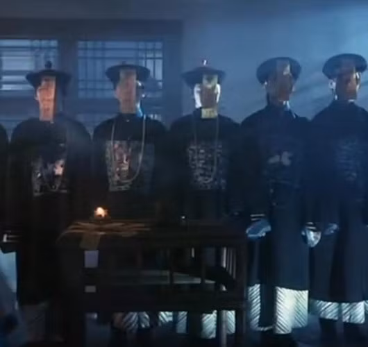 Khi di chuyển, cương thi thường để hai tay về phía trước do bị tê cứng. Chân của cương thi không đi bộ như bình thường mà nhảy lò cò.