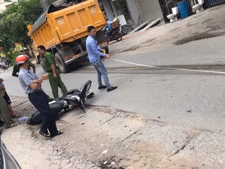 Hiện trường vụ tai nạn.