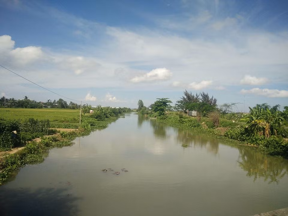 Kênh Hòa Bình nơi người dân nghi ngờ có cá sấu.