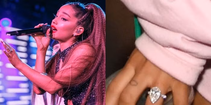 Ca sĩ Ariana Grande được bạn trai cầu hôn với chiếc nhẫn kim cương đắt đỏ. Các nguồn tin thân cận với cặp đôi tiết lộ Davidson đã bỏ ra số tiền 100.000 USD (khoảng 2,2 tỷ đồng) để đặt làm một chiếc nhẫn kim cương 3,03 carat tặng cho giọng ca "No tears left to cry".