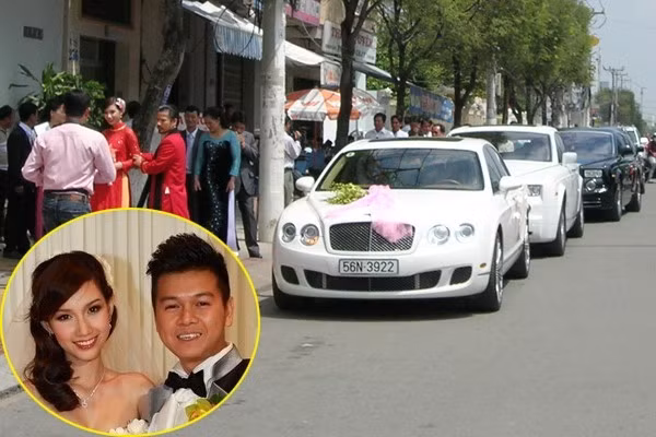 Đám cưới "khủng" của con trai đại gia Hà Tĩnh khiến nhiều người nhớ đến đám cưới của con trai đại gia thủy sản Diệu Hiền với MC Quỳnh Chi năm 2012. Nữ đại gia Diệu Hiền không ngần ngại chưng hàng loạt siêu xe trong đám cưới của con trai.