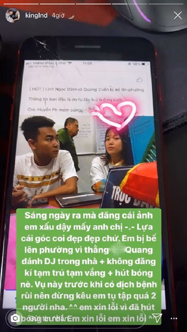 Ngay lập tức, nhân vật chính Linh Ngọc Đàm đã lên tiếng giải thích về vụ việc trên trang cá nhân Instagram của mình. Hot streamer thừa nhận việc cô bị công an mời lên làm việc là có thật nhưng nguyên nhân đến từ người bạn cùng nhà của cô.