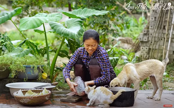 Ẩm thực mẹ làm của cô Cường và con trai mang màu sắc nhẹ nhàng, bình dị, chẳng cần phải diễn sâu hay làm trò câu view, người mẹ luôn xuất hiện trong những thước phim với ngoại hình tần tảo, bận rộn cùng công việc đồng áng, cơm nước. Xung quanh là ngôi nhà nhỏ, làng quê yên bình, vài chú chó, mèo quấn quít.
