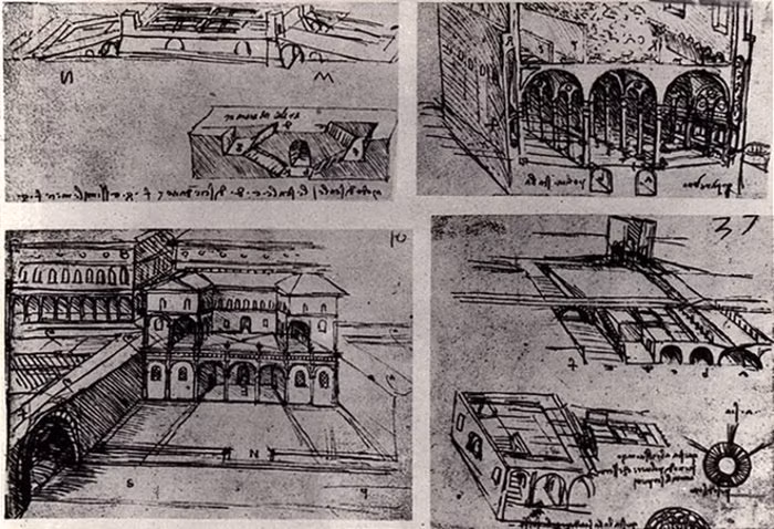 Khi căn bệnh dịch hạch tràn ngập khắp thành phố Milan, Italy, Da Vinci hình dung về một thành phố lý tưởng hơn, nơi ông tự hào gọi là nhà. Bản dự thảo kiến trúc của Da Vinci được thiết kế rất chi tiết, bao gồm chuồng ngựa có lỗ thông khí, hệ thống cống thoát nước ngầm, phân chia làn đường cho người đi bộ, xe ngựa, xe kéo và những dịch vụ công cộng khác.