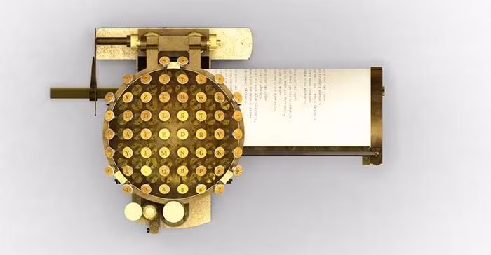 Mô hình thương mại của máy đánh chữ đầu tiên là Malling-Hansen Writing Ball, được phát minh tại Copenhagen, Đan Mạch vào năm 1865. Một hình dạng gây tò mò giống như một con nhím cơ học, Writing Ball được ví như MacBook Pro thời đó. Mặc dù được những người đam mê sưu tầm, nhưng máy đánh chữ thủ công cũng lỗi thời như bút lông.