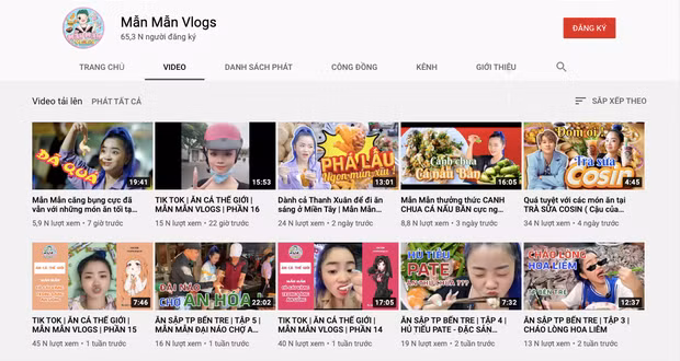 Ngoài TikTok, bà mẹ trẻ còn sở hữu kênh YouTube riêng chuyên review ăn uống.