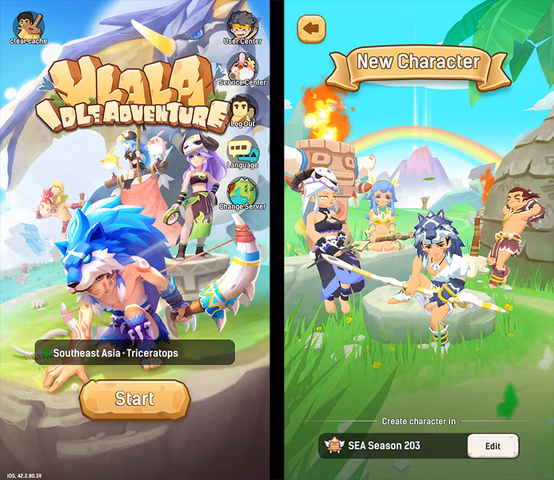 Ulala: Idle Adventure được thiết kế theo phong cách màn hình dọc, bạn sẽ được tận hưởng cuộc sống trên lục địa hoang dã và rộng lớn. Tại đây bạn sẽ là một thợ săn của nhóm Ulala hạnh phúc và một nhóm quái vật nhỏ sống ở rìa sa mạc dưới chân núi lửa. 