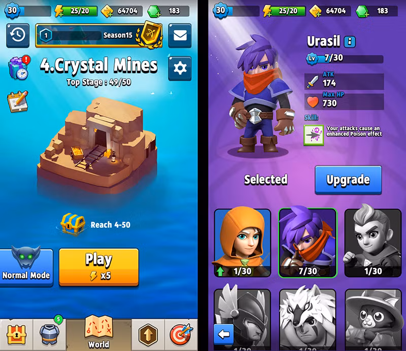 Archero, đây là một tựa game có đồ họa đơn giản, nhẹ nhàng nên thích hợp mọi dòng máy có cấu hình từ bình dân, giá rẻ đến cao cấp. Lối chơi nhẹ nhàng đòi hỏi sự kết hợp nhuần nhuyễn giữa ngón tay di chuyển với việc tư duy linh hoạt, trò chơi không kén tuổi, chỉ cần bạn thích phiêu lưu và thách thức thì đều chơi được.