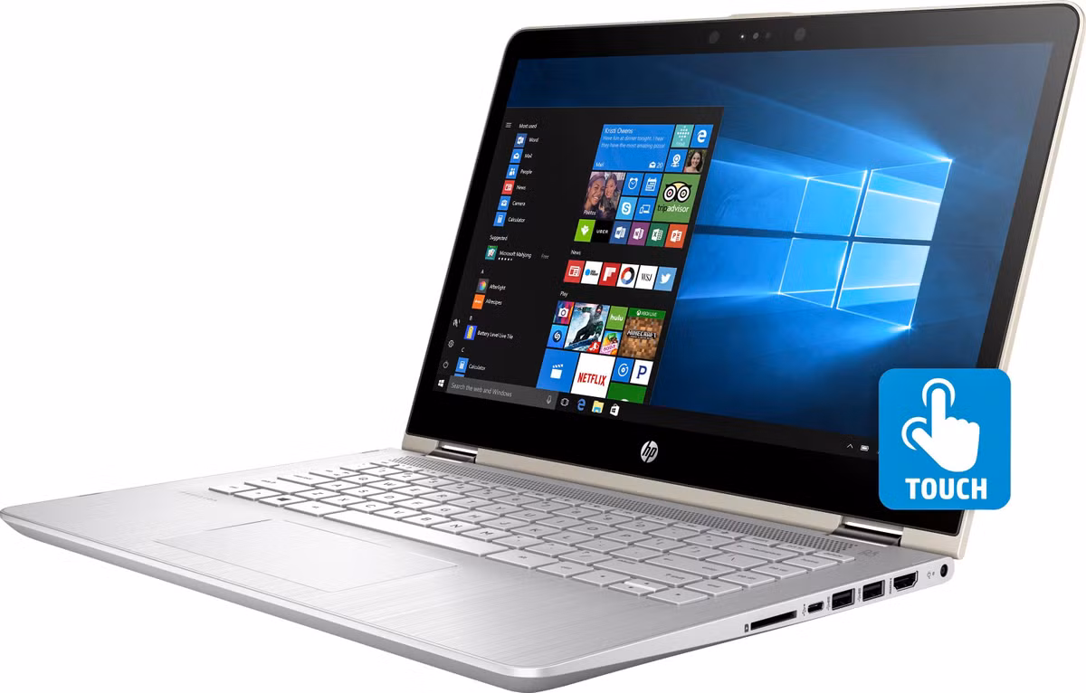 HP Pavilion x360 14-cd1018TU 5HV88PA giá 13.490.000. Đây là một chiếc laptop sinh viên có cấu hình ổn, không quá cao cũng không quá thấp. Máy sử dụng chip Core i3 thế hệ 8 với 2 nhân 4 luồng, RAM 4GB cùng card màn hình onboard. Điểm sáng của chiếc laptop này đó là màn hình HD IPS cảm ứng, bản lề cơ chế linh hoạt thay đổi từ laptop vỏ sò sang chế đồ máy tính bảng hoặc chế độ lều... Bên cạnh đó, máy cũng được trang bị Windows 10 bản quyền.