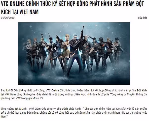 Trước đó tại Việt Nam, cuối tháng 5 vừa qua VTC bất ngờ tuyên bố dừng dịch vụ Đột Kích khiến cộng đồng game thủ không khỏi hoang mang và bày tỏ sự tiếc nuối. May mắn thay, Đột Kích vẫn được duy trì tại Việt Nam, chỉ khác biệt là thay đổi NPH.