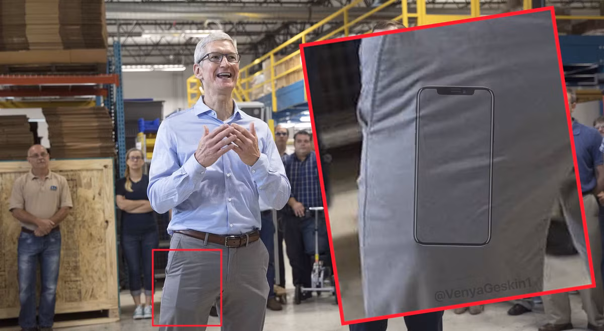 Trước đó, khi khảo sát thực tế tại một nhà máy của Apple tại Trung Quốc, Tim Cook bị ''soi'' đang sử dụng điện thoại iPhone 8.