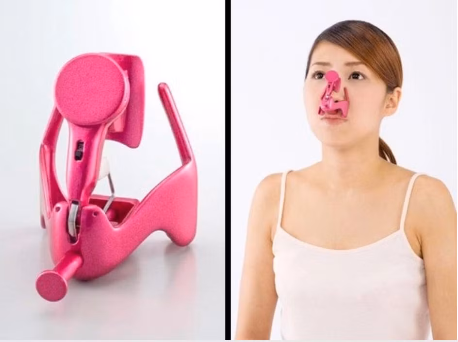 Để phục vụ cho nhu cầu làm đẹp, một công ty Nhật Bản đã phát minh ra chiếc máy nâng và tạo hình mũi, dựa trên cơ chế nắn chỉnh và truyền rung động vào xương sống mũi.